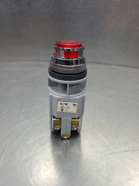 IDEC ALFNE RED PUSHBUTTON SWITCH.                                          4D-24