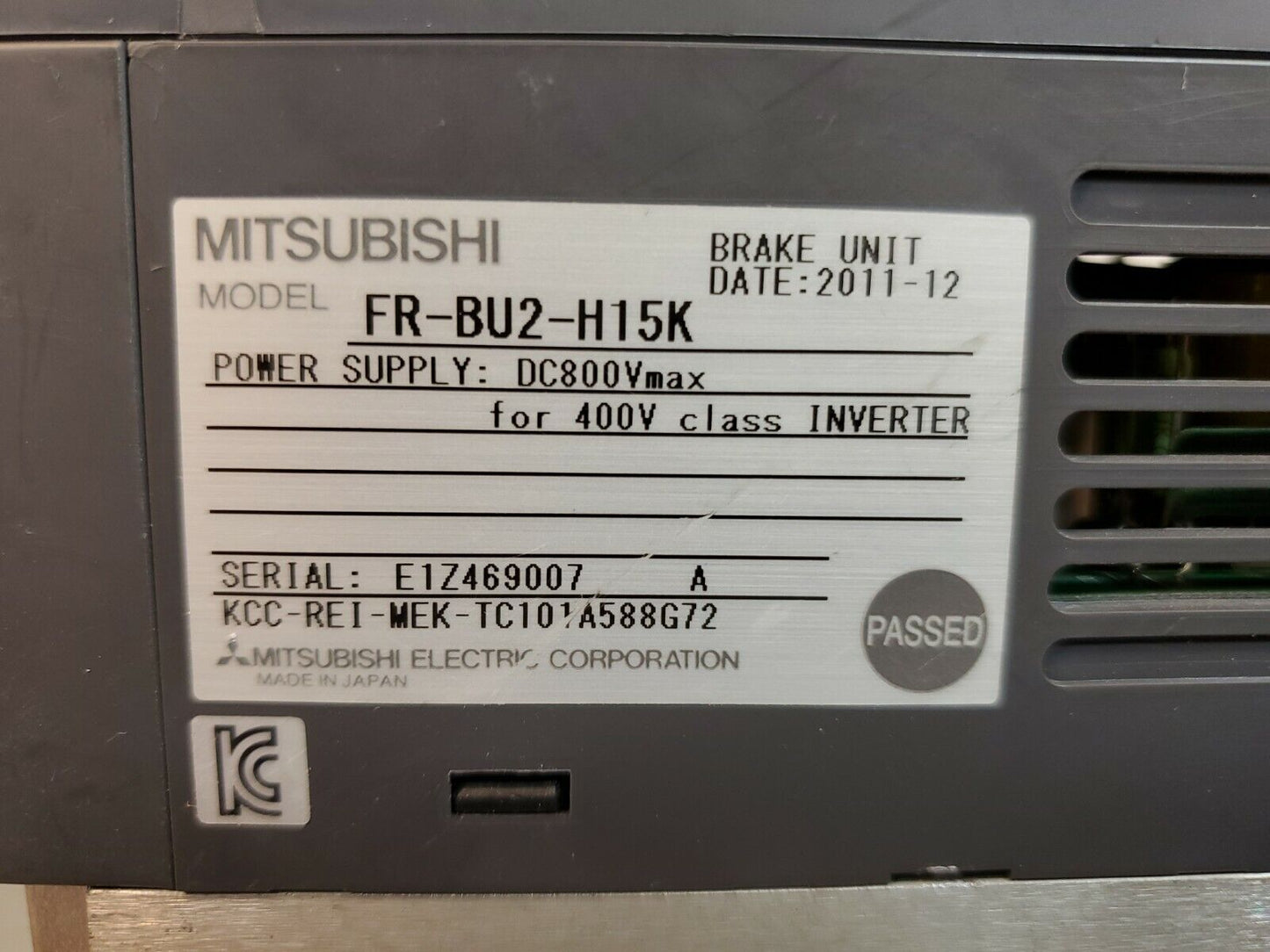 Mitsubishi FR-BU2-H15K Brake Unit 400V.            1D