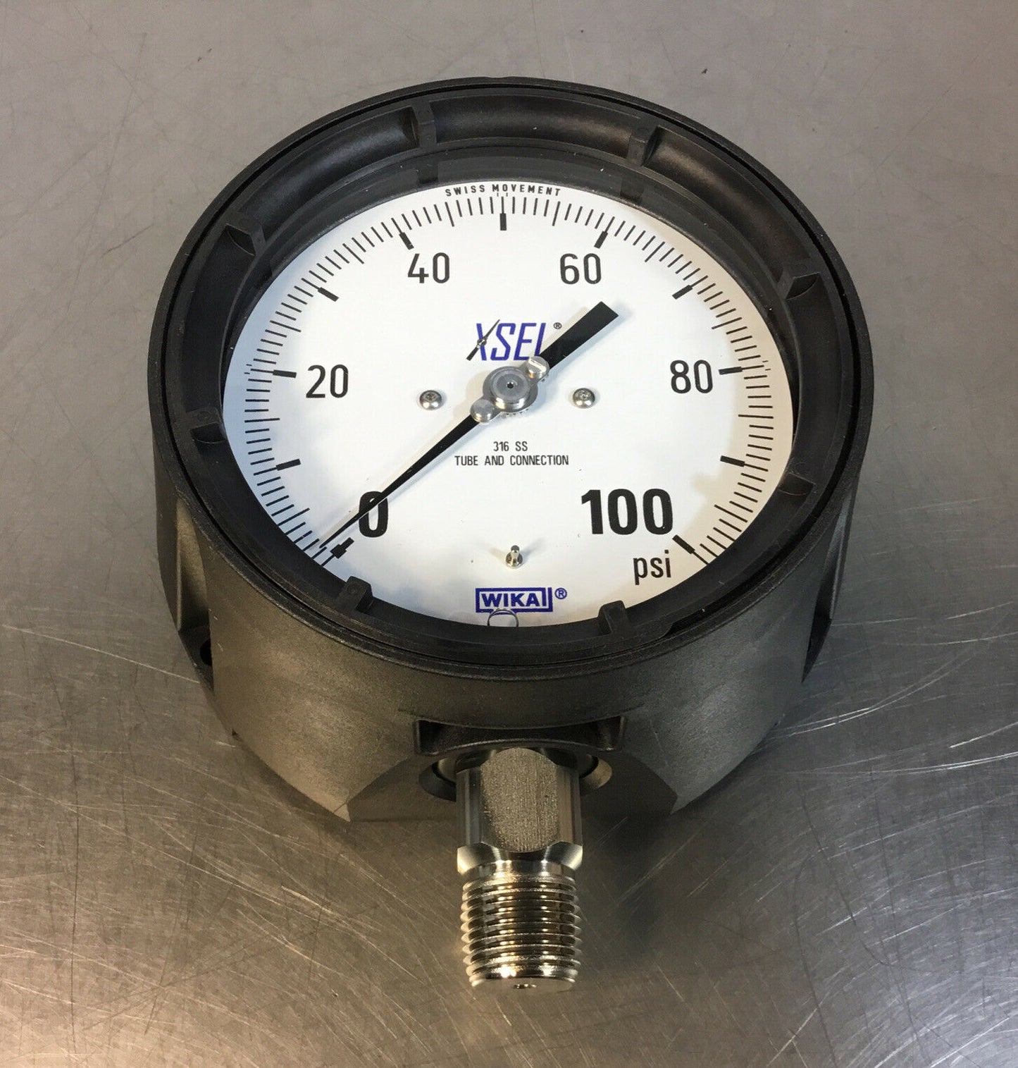 WIKA  9834834  100PSI Pressure Gauge Type: 232.34 4.5”    6C