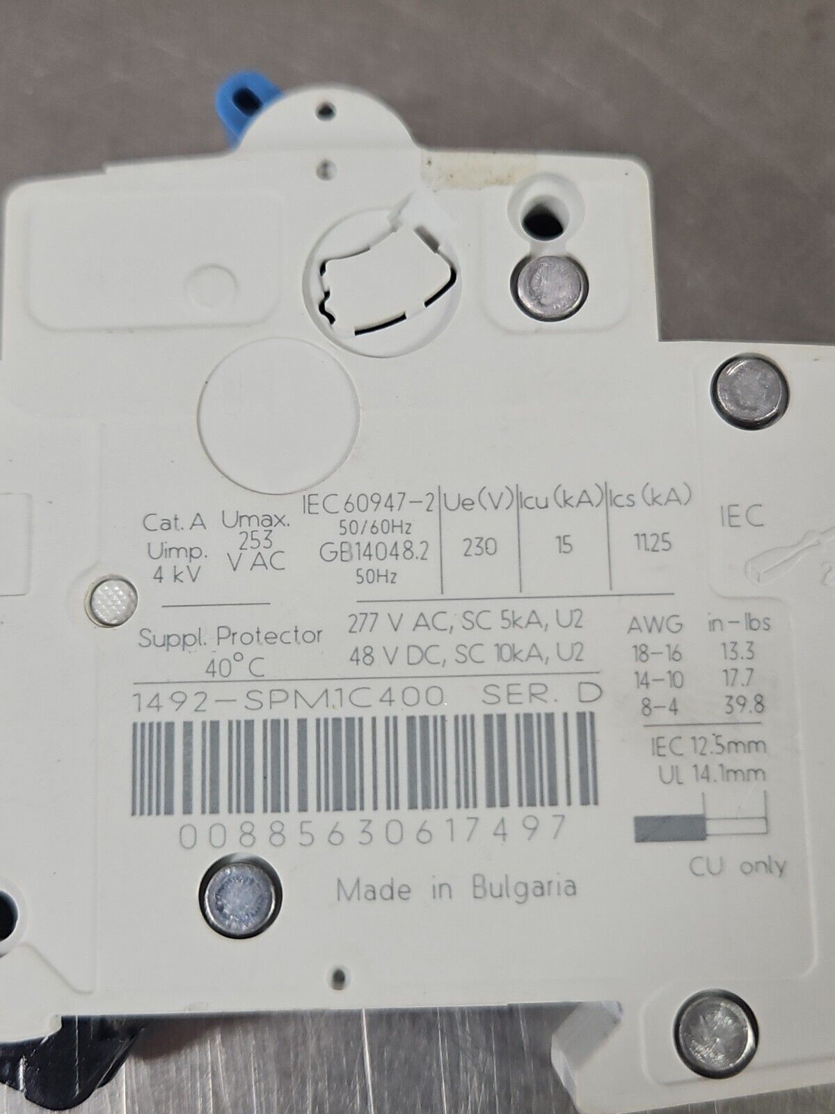 Allen Bradley 1492-SP C40. Circuit Breaker.                            Loc 4E-13