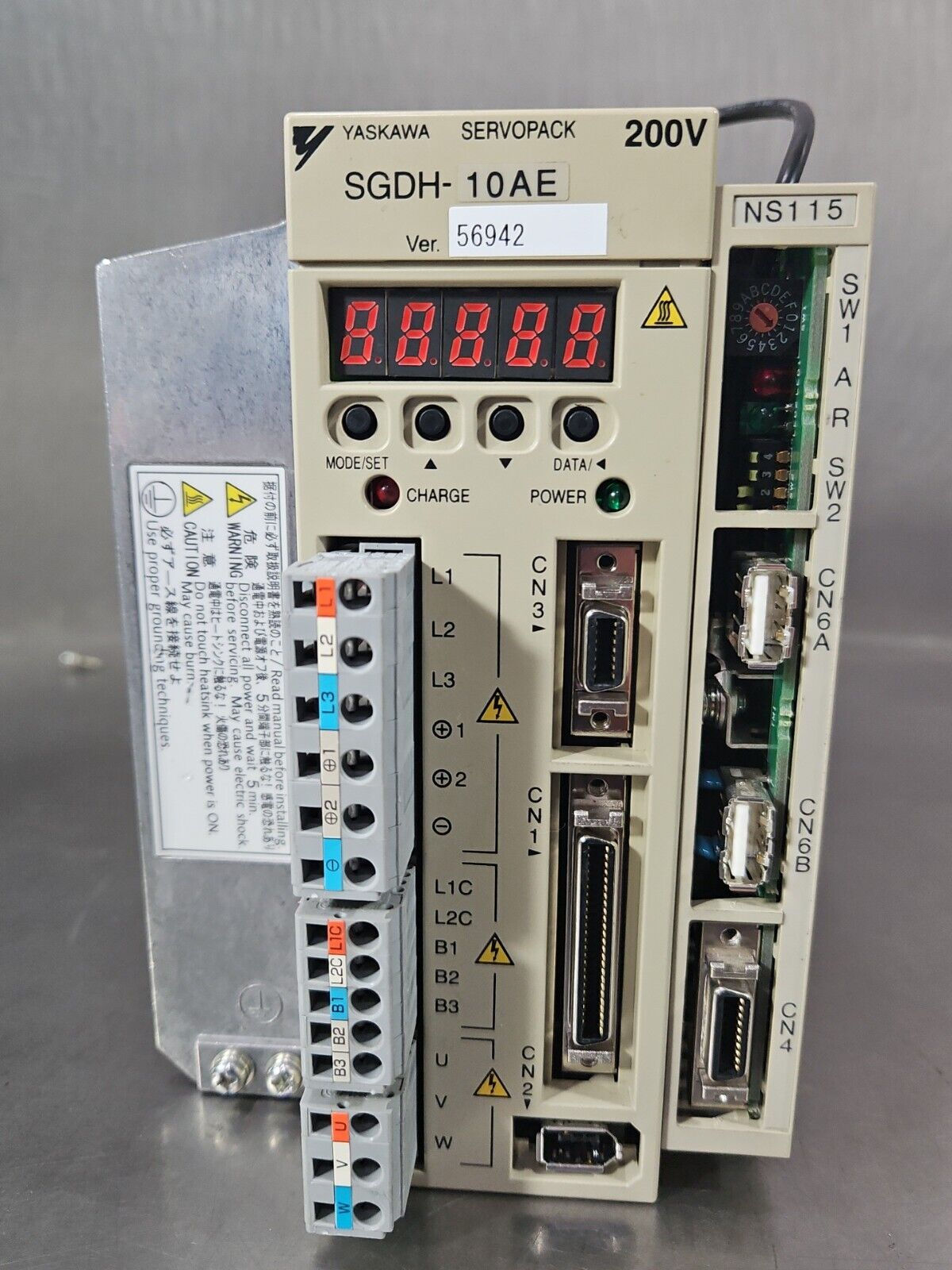 Yaskawa SGDH-10AE Servo Drives w/JUSP-NS115 Module                        Loc 1D