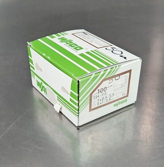 WAGO 224-112 Conductor Through Terminal Block - Box with 50.            Loc3E-15