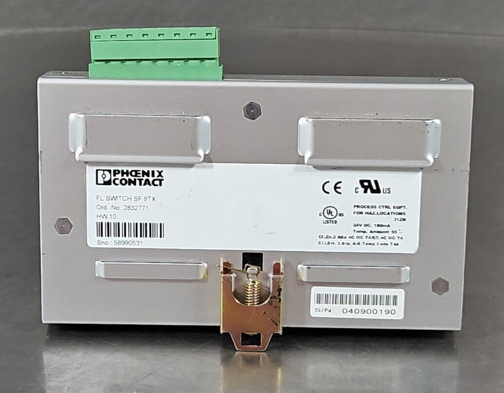 PHOENIX CONTACT FL SWITCH SF 8TX ETHERNET SWITCH.                          3B-22