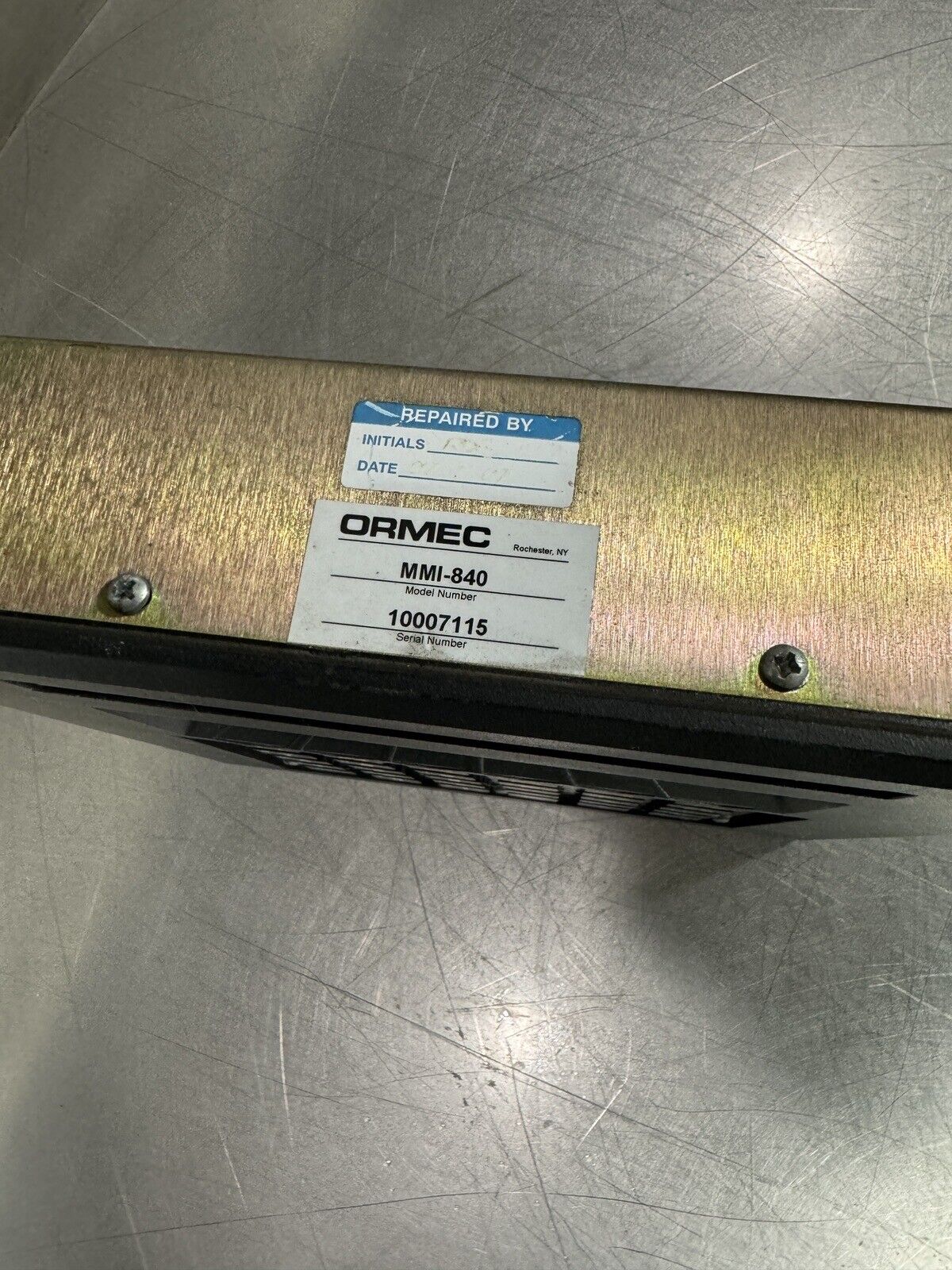 ORMEC MMI-840, Interface Panel @1B