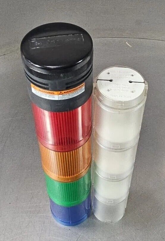 Cutler Hammer E26 Stacklight Indicator - Red, Orange, Green, Blue     Loc 4E-17