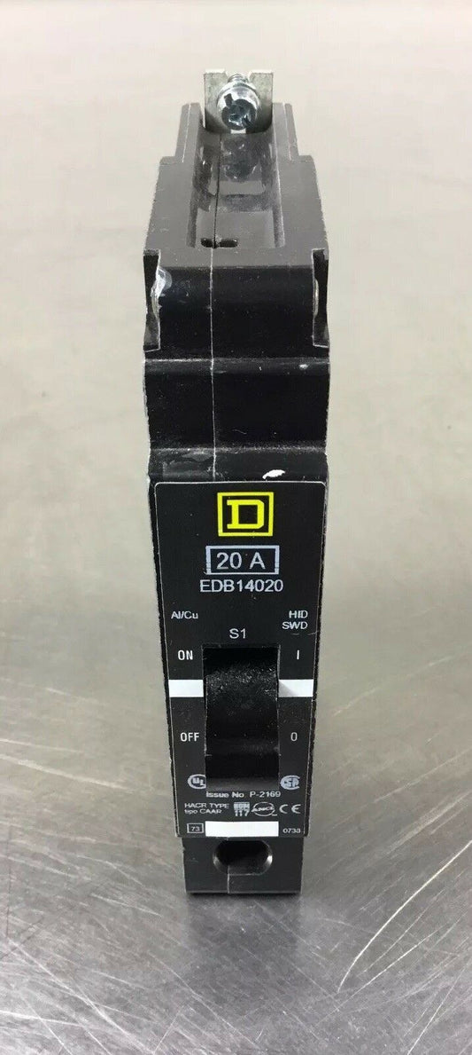 Square D EDB14020 20A 1-Pole CIrcuit Breaker 277V   4F
