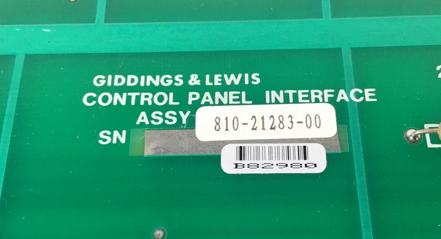 GIDDINGS & LEWIS CONTROL PANEL INTERFACE 810-21283-00    3E-6
