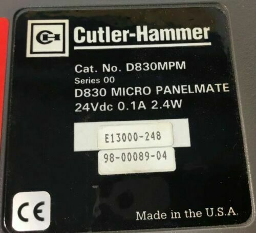 CUTLER HAMMER D830MPM MICRO PANELMATE OPERATOR INTERFACE PANEL 24VDC          2C