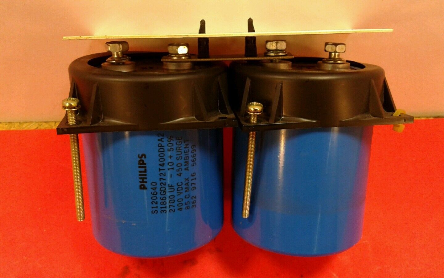 Philips S120640 3186GD272T400DPA2 Capacitor Pair.       6B