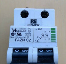 Load image into Gallery viewer, Klockner Moeller FAZN C2 -2 2 Pole Circuit Breaker                            4D
