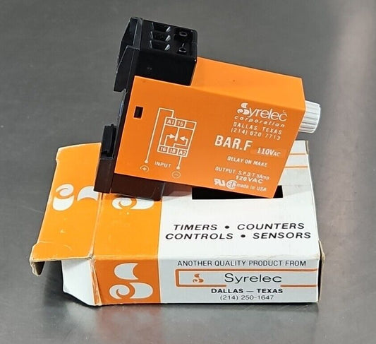 SYRELEC TIME RELAY BAR.F 110/ 120 VAC 5 AMP 10 seconds.                 Loc4D-21
