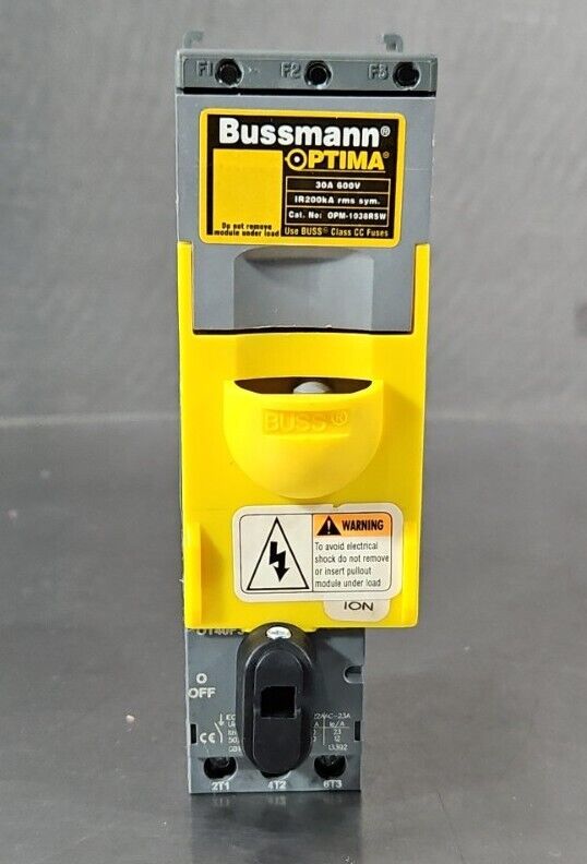 Bussmann Optima OPM-1038RSW Fuse Holder With ABB OT40F3.      3A-20