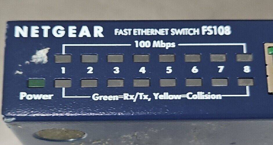 NETGEAR FS108 External Ethernet Switch.                                Loc 3D-29
