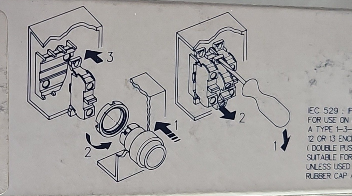 General Electric P9DPLVRS00 Multi function PB. Pulsante Doppio.   Loc4D21