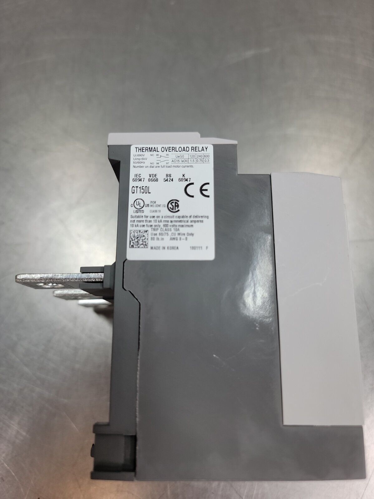 CARLO GAVAZZI GT150L 95-130ARC Motor Current Thermal Overload Relay loc.4C