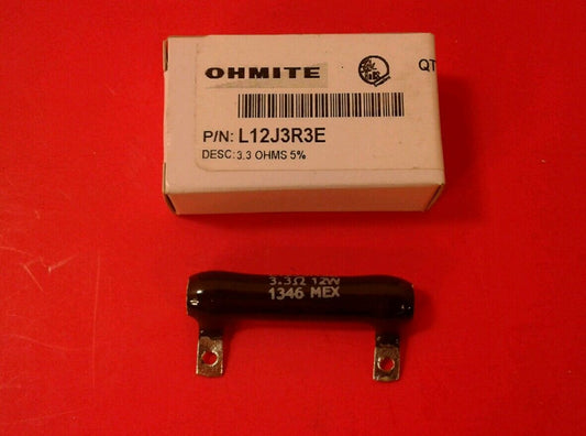 OHMITE P/N L12J3R3E RESISTOR 3.3 OHMS 12 WATTS 5%      4B