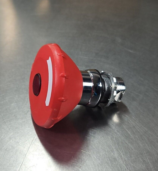 Allen-Bradley 800FP-LMP45  Illuminated 40mm Push/Pull Chrome & Red      Loc 4E-7