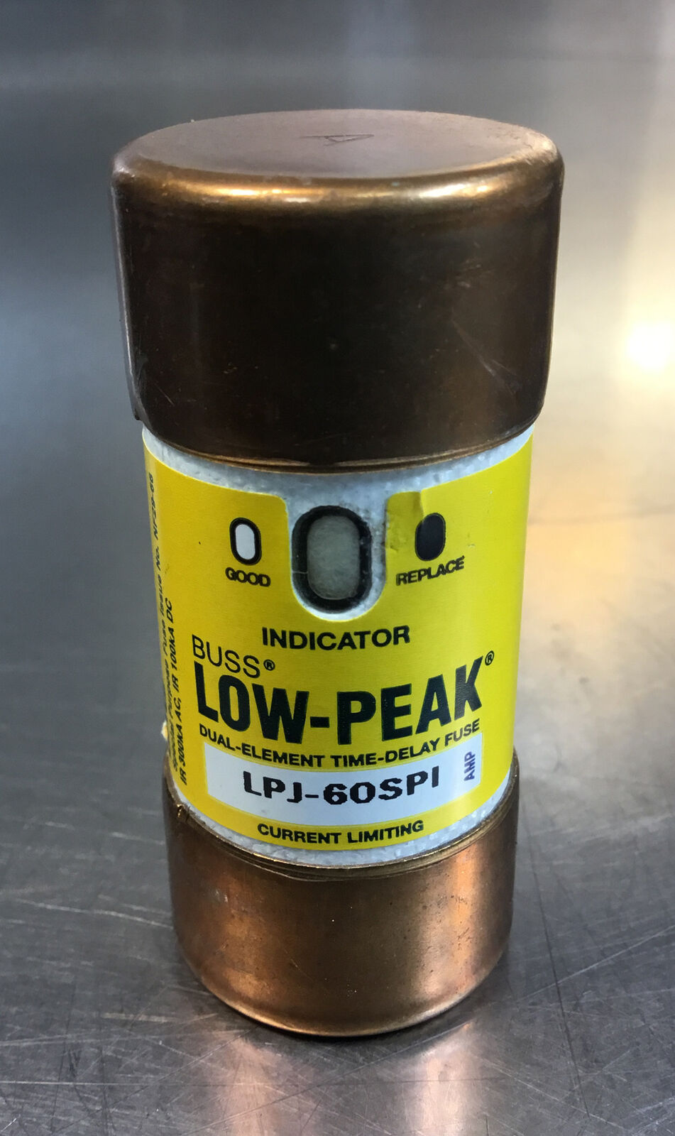 Cooper / Bussmann  LPJ-60SPI  Low Peak Indicator Fuse Time Delay 60 A   4E-1