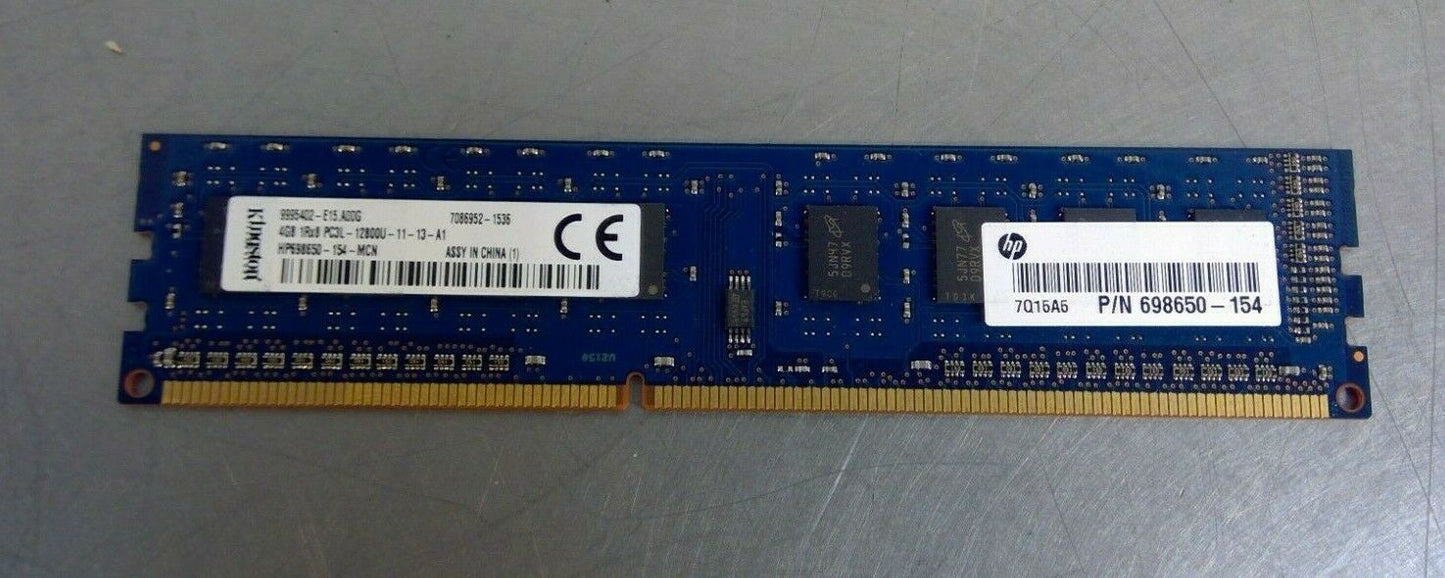 Kingston - 4GB 1Rx8 PC3L-12800U-11-13-A1 - HP698650-154-MCN ; HP 698650-154 3D-1