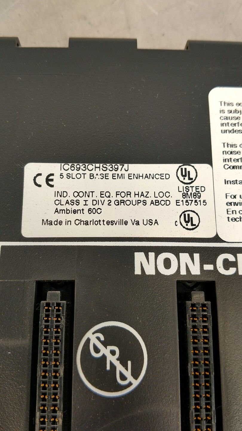 GE Fanuc IC693CHS397J Programmable Controller Base 5-Slot Base EMI Enhanced EW