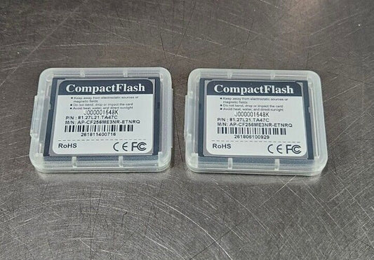 Rohs Compact Flash CF MEMORY CARD 256MB - Lot of 2                         3C-19