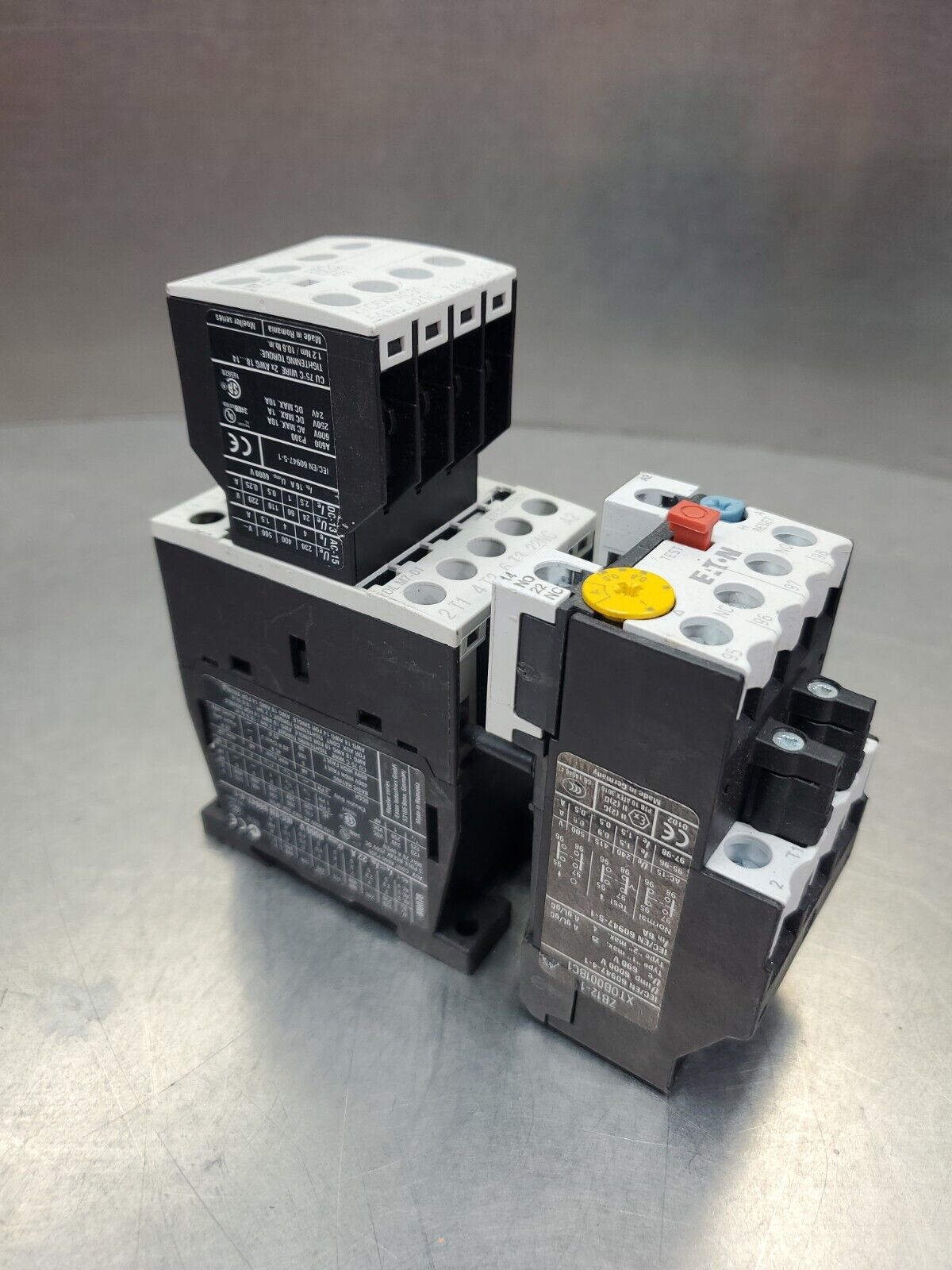 EATON XTCE007B01 Contactor w/ZB12-1 Safety Module.                          4E-6