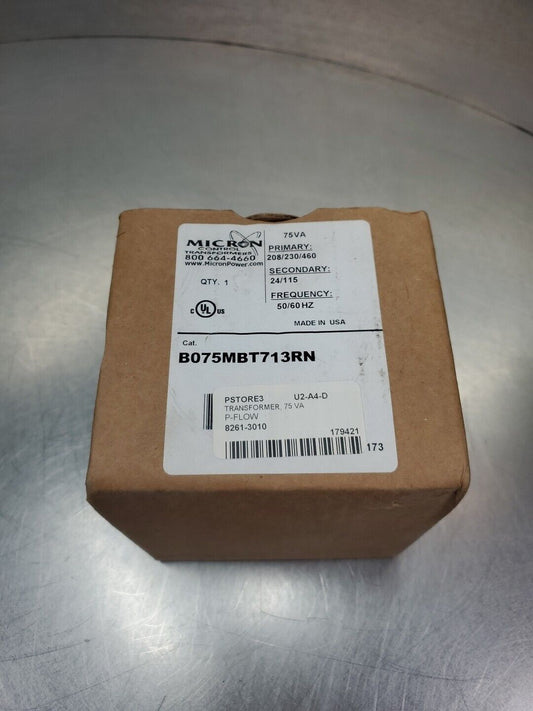 Micron B075MBT713RN 75VA Transformer, PRI 208-460V, SEC 24-115V.           4D-25