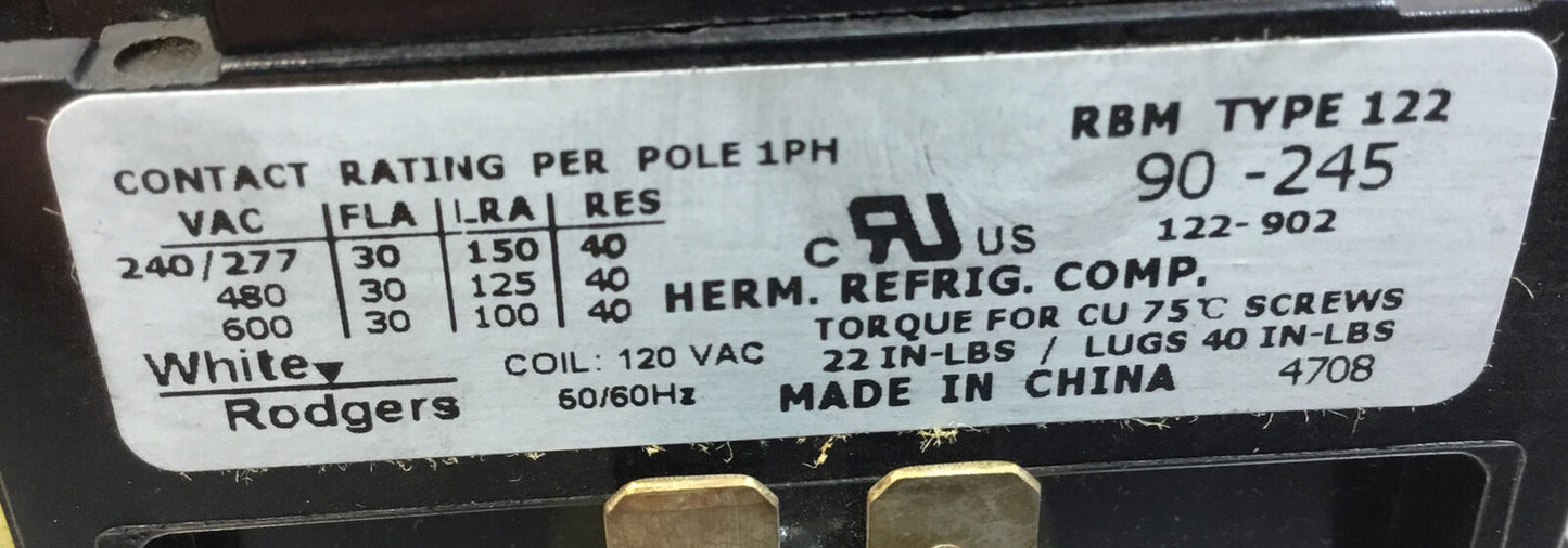 STANCOR  122-902  AC Power Contactor     4C