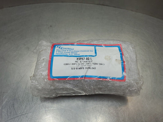 EECONTROLS XSP07-AO-L 5.5-8 AMPS OVERLOAD AC STARTER.                       4E-8