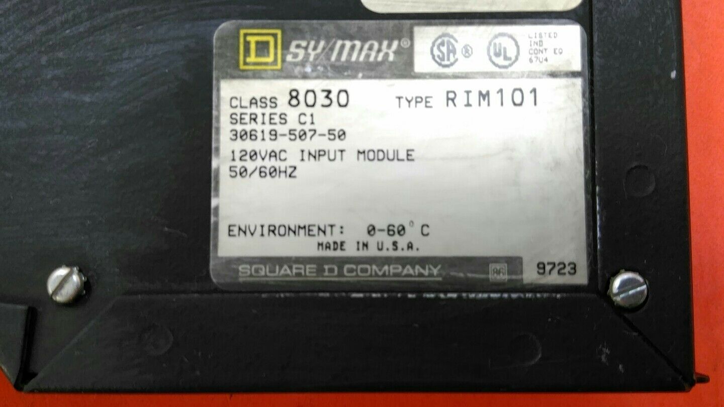 Square D SY/MAX Input Module, RIM-101, 8030, Series C1,      3C