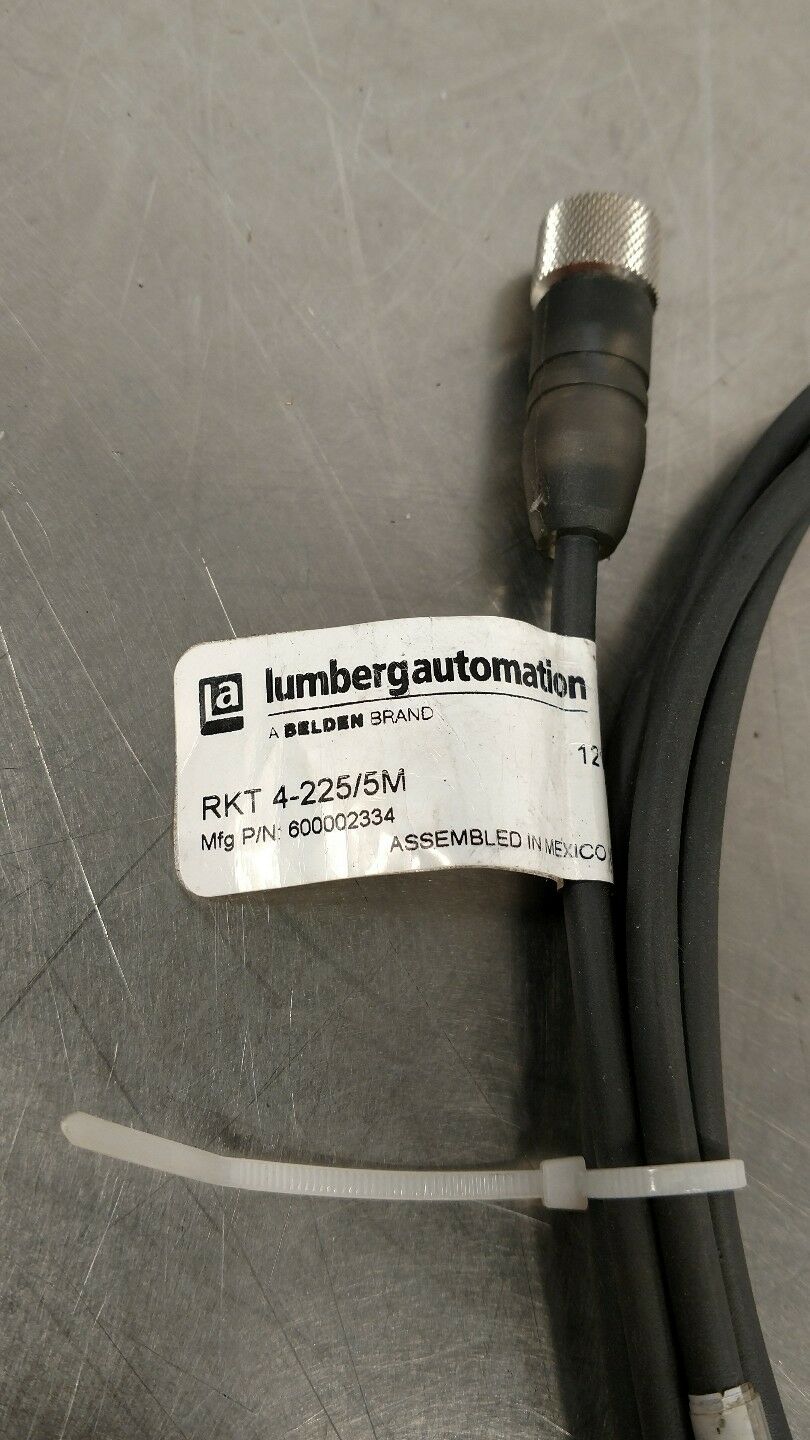 LUMBERG AUTOMATION RKT 4-225/5M CABLE, 5METERS, FEMALE, STRAIGHT 6A