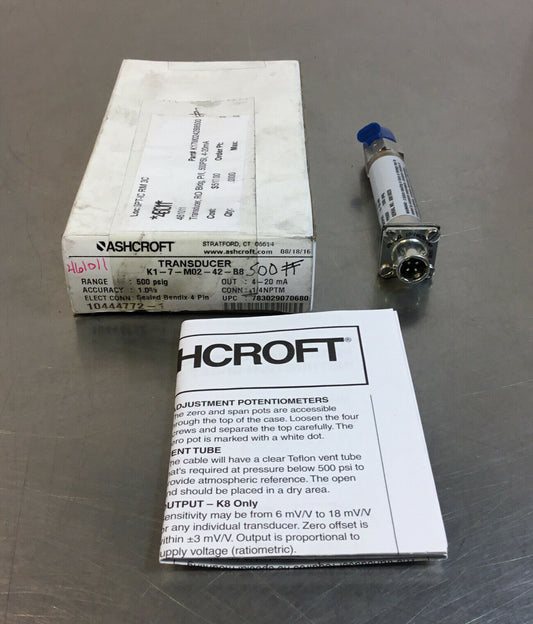 ASHCROFT  K17M0242B8500#  Transducer 500 PSIG 10-36VDC   6B