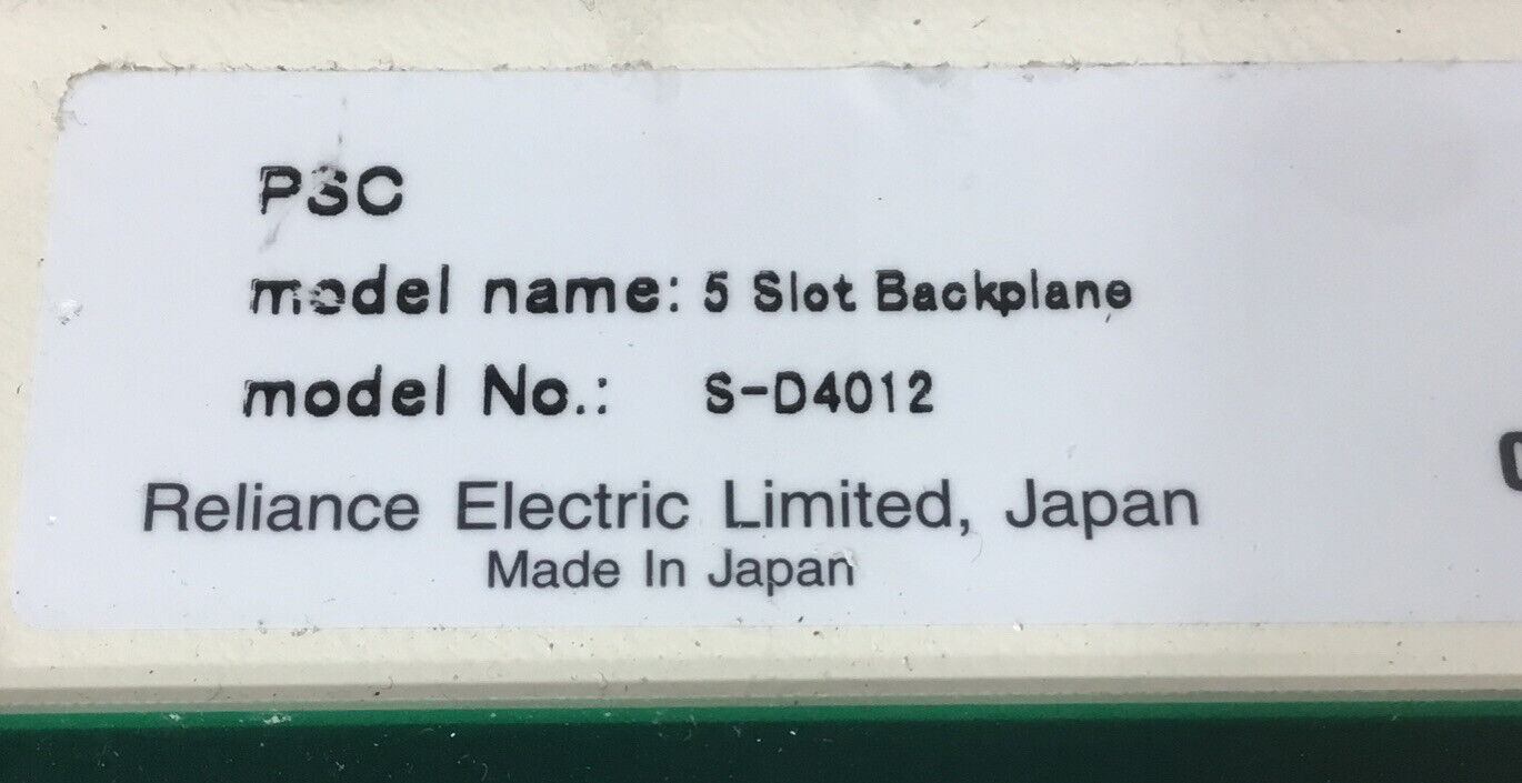 RELIANCE ELECTRIC  S-D4012  5 Slot Backplane (3) Rev. 1 (1) Rev. 2     3E-32