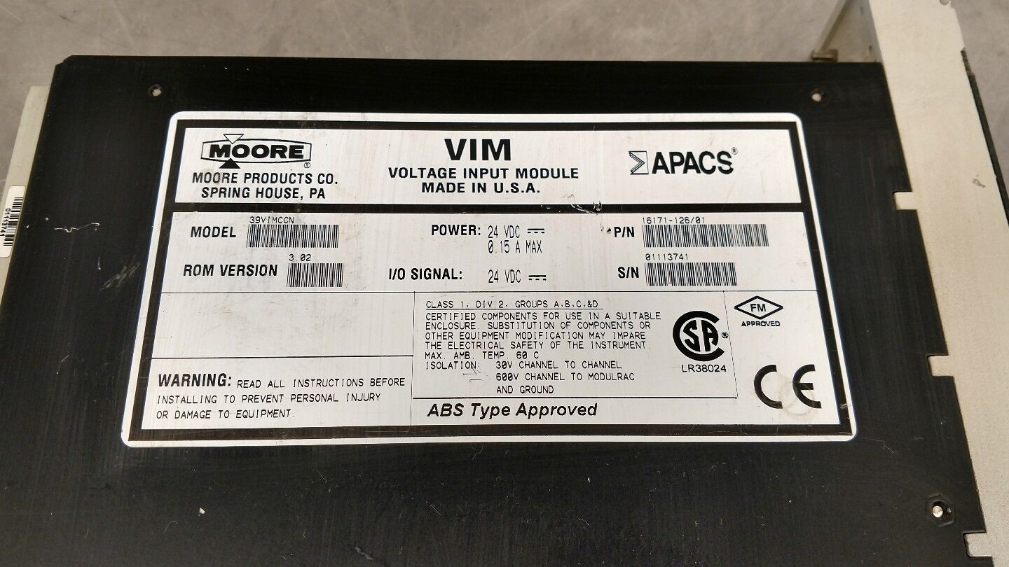 Siemens Moore 39VIMCCN VIM - Voltage Input Module                            AUC