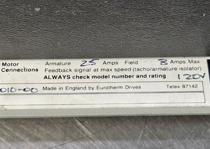 SSD EUROTHERM AC DRIVE CONTROLLER SSD 541 -250-9-5-0-120-1010-00.         Loc 1F