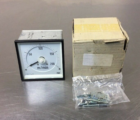 AUFTRAG KRD96S 051678/002 10V 0-200 M/Min PANEL METER  6C