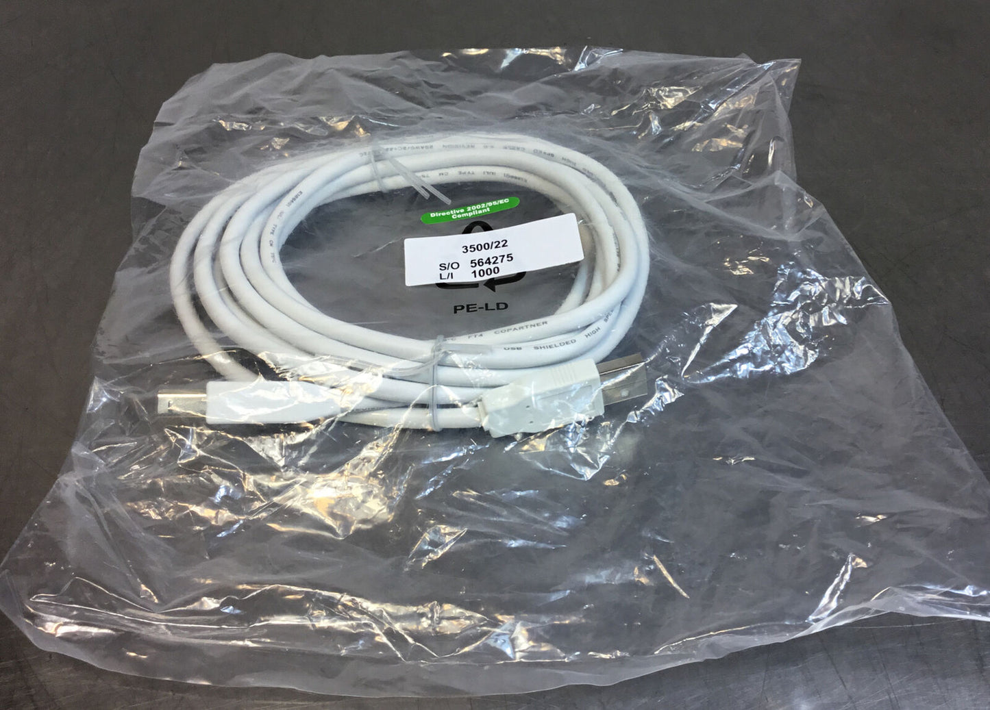 TE Connectivity  1487589-1  USB Cable Sealed In Bag     5E