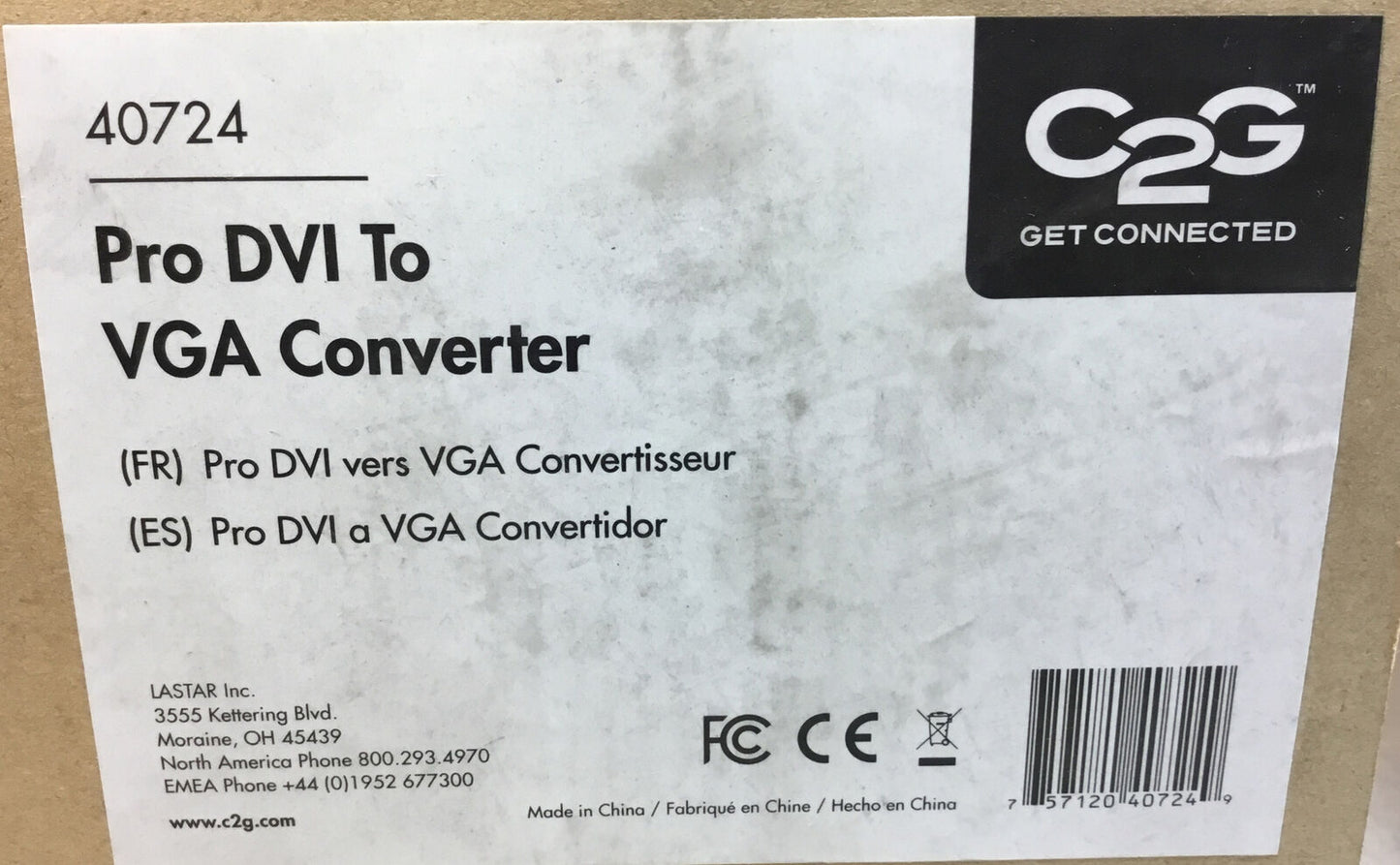 C2G 40724 Pro DVI to VGA Adapter Converter Black    3B-4