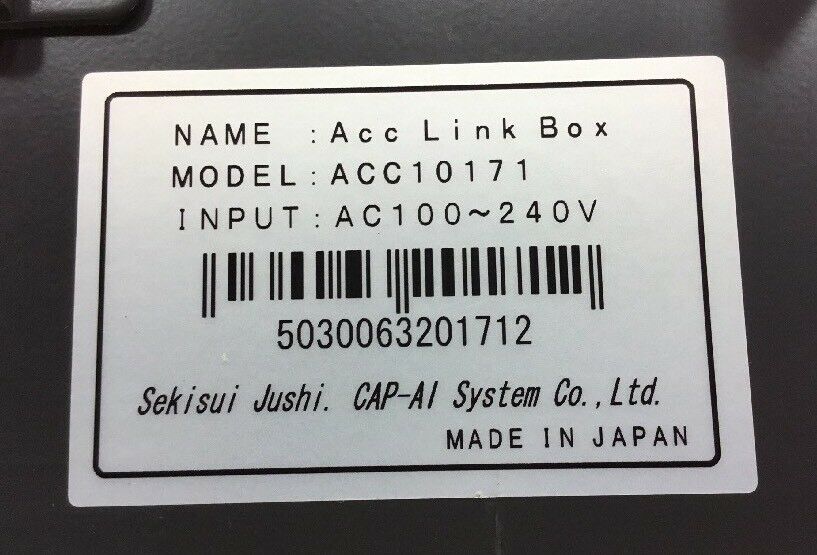SEKISUI JUSHI ACC LINK BOX CONTROLLER MODEL ACC10171 AC100~240V.    1G