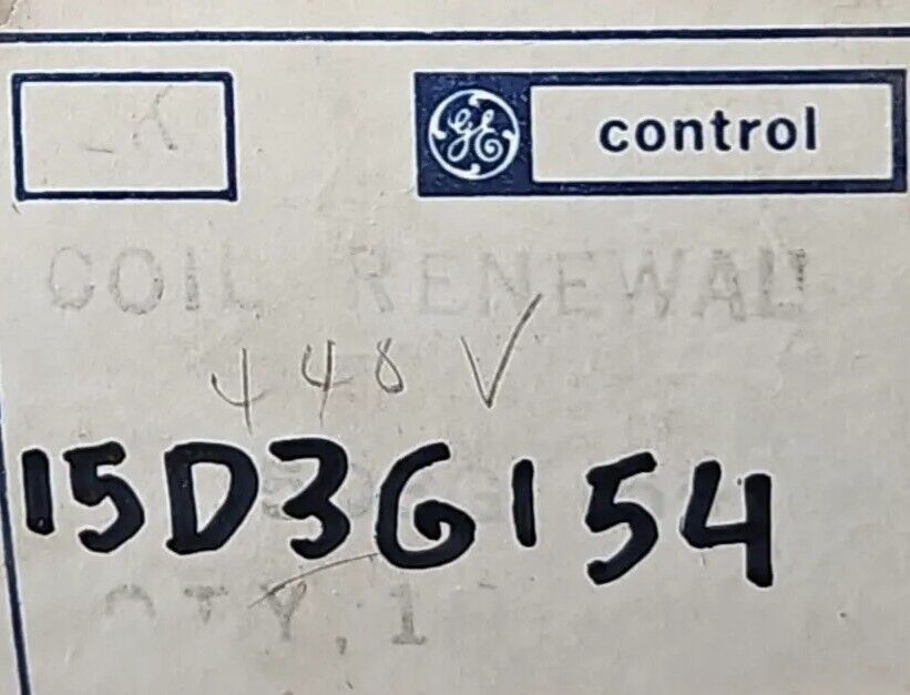 General Electric 15D3G154 Coil renewal.                       Loc4E12