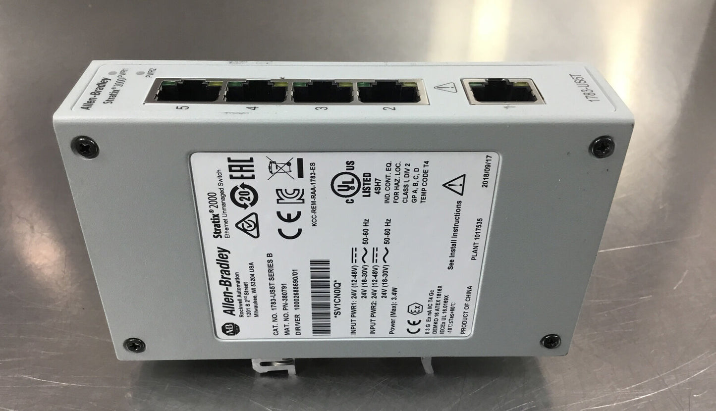 Allen-Bradley  1783-US5T /B  Stratix 2000 5 Port Unmanaged Switch     3D-2