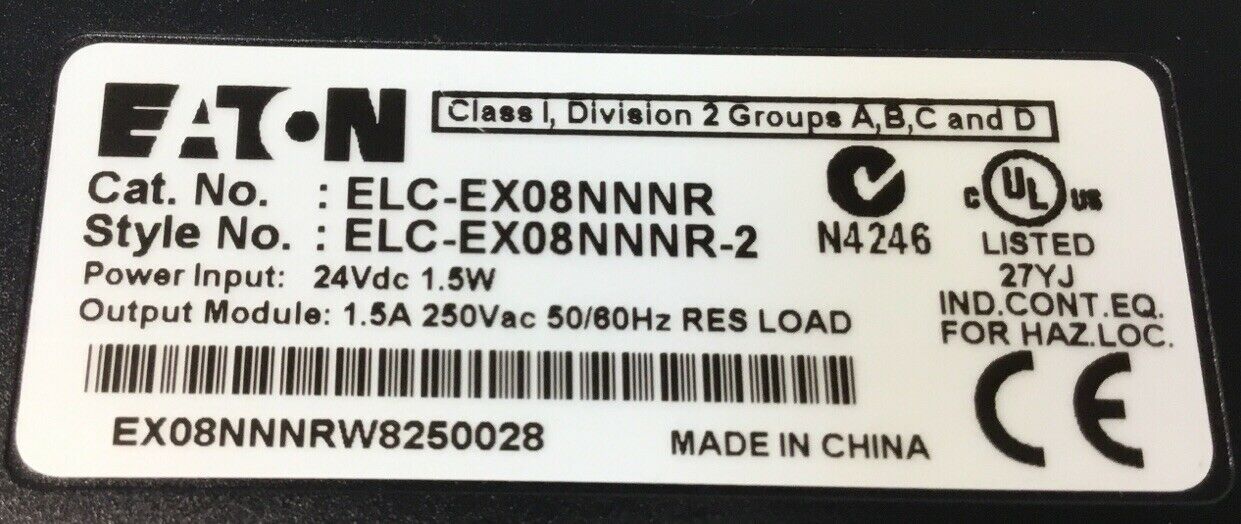 Eaton ELC-EX08NNNR 8 Point Relay Output Module   3D-20