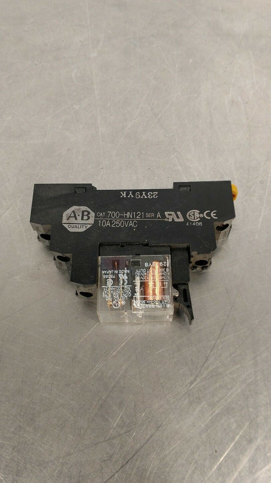 Allen Bradley 24VDC Relay 700-HK36Z24 with Base 700-HN121 4D