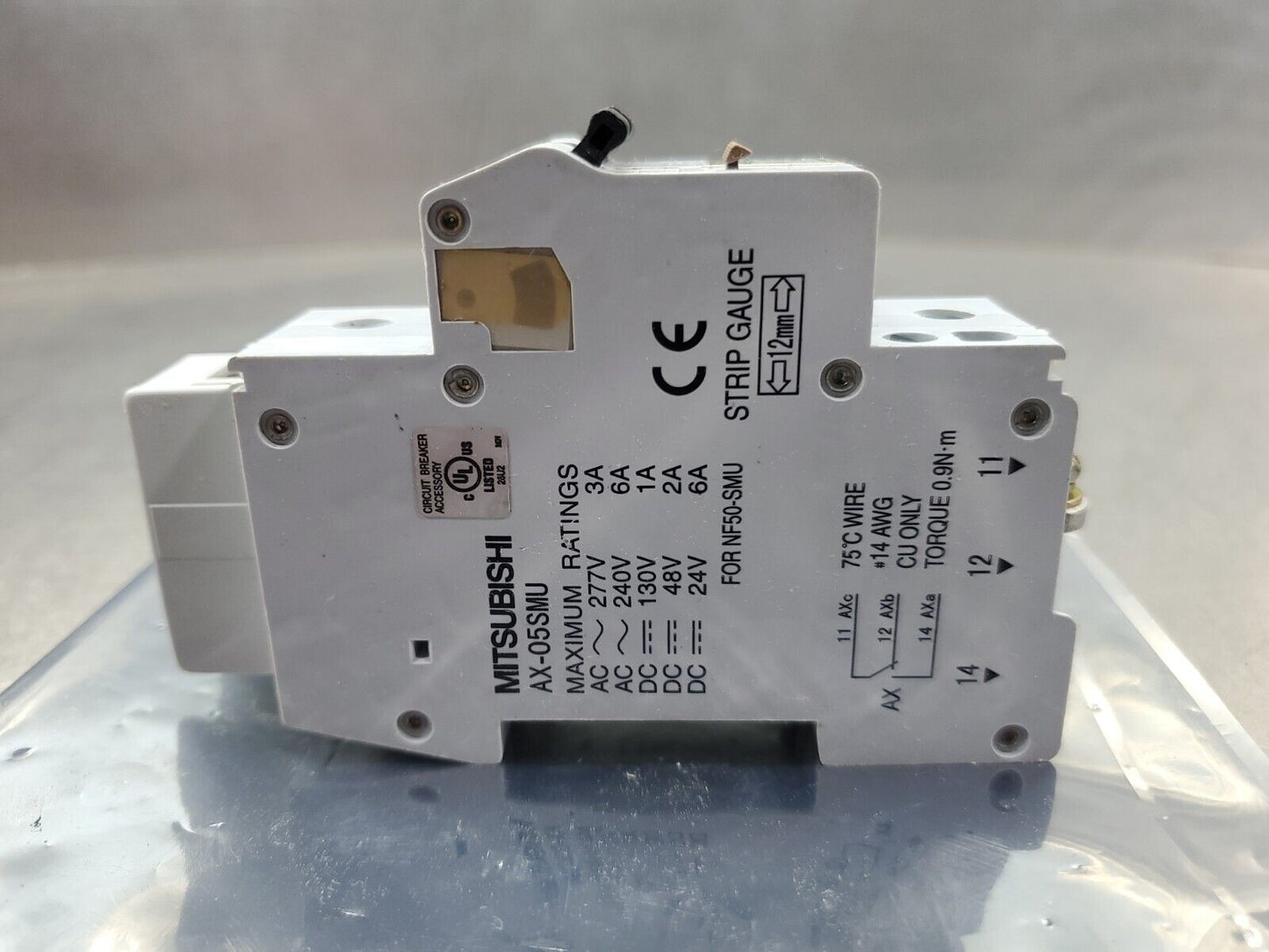 Mitsubishi Electric NF50-SMU 6A Breaker w/AX-05SMU Module.                  4E-8