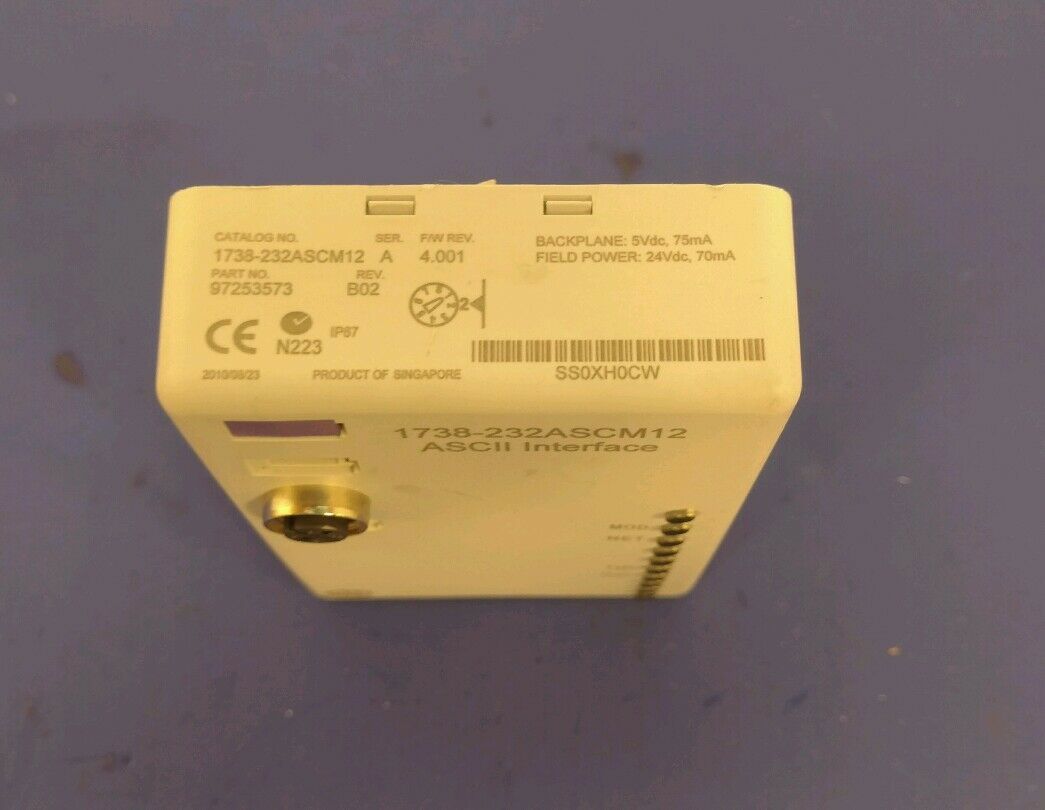 Allen Bradley 1738-232ASCM12 /A ArmorPoint Serial Module 1 x RS232           AUC