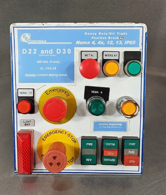 EEC CONTROLS D22 and D30 Switch Array                                     Loc 4H