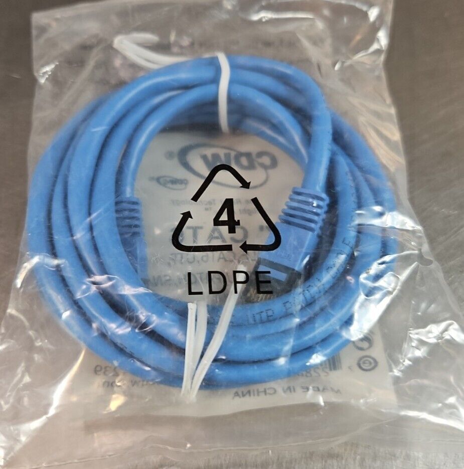 CDW Belkin 7' FT Cat 6 Snagless Patch Cable BLue - Lot Of 2.               5E-18