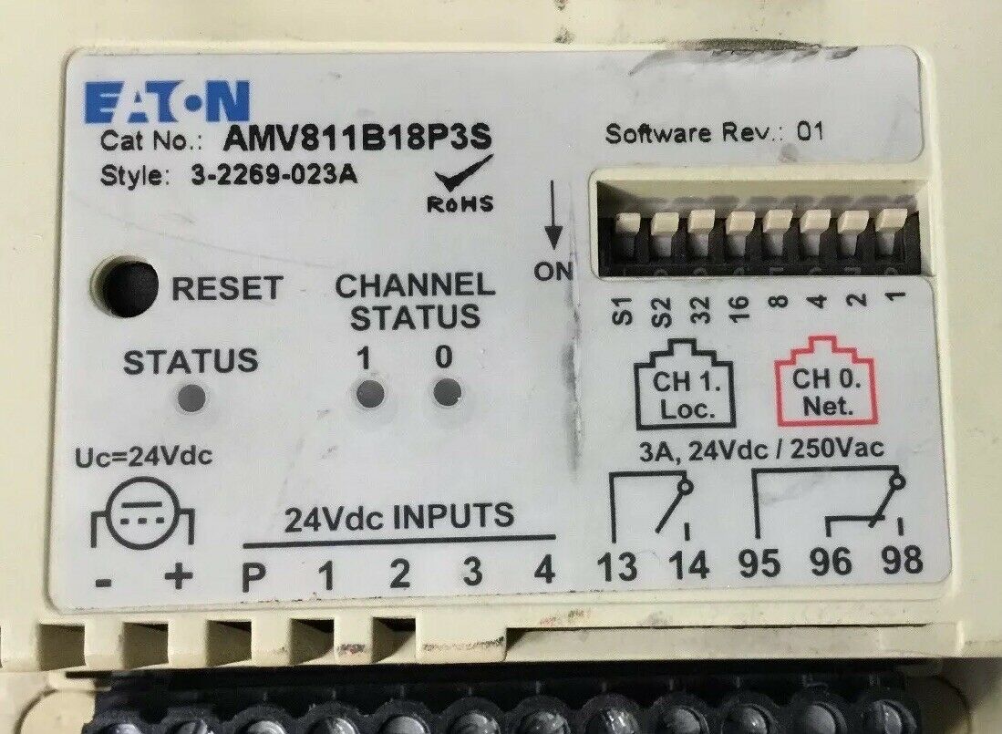 EATON AMV811B18P3S SOFT STARTER FL Amps 180 Uc=24VDC  4H
