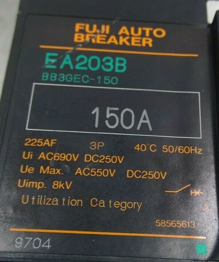 Fuji Electric EA203B BB3GEB-150 Breaker        4D