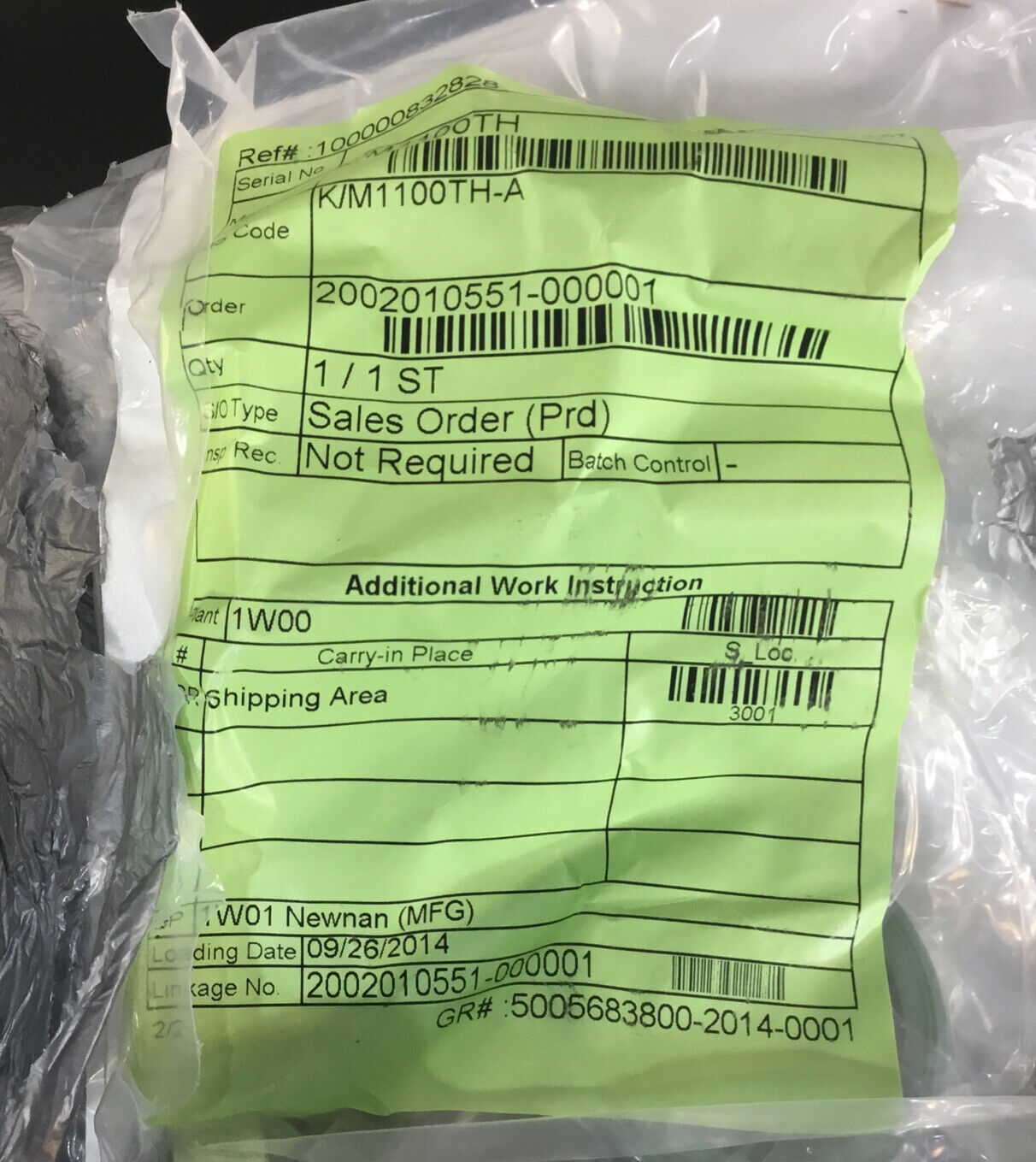 Yokogawa 4” Shedder Bar & Gasket  K/M1100TH   KM1100TH    Loc.6A